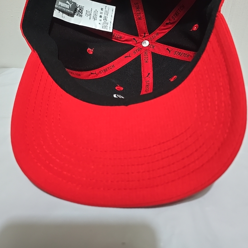 Red Puma Casual Cap With Black Logo - Picture 10 of 11